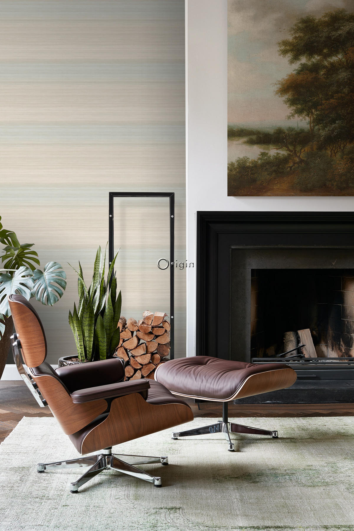 TAPETE Gewebeoptik mit Farbverlauf 53 cm x 10.05 m - Beige, Papier (53/1000cm) - Origin Wallcoverings