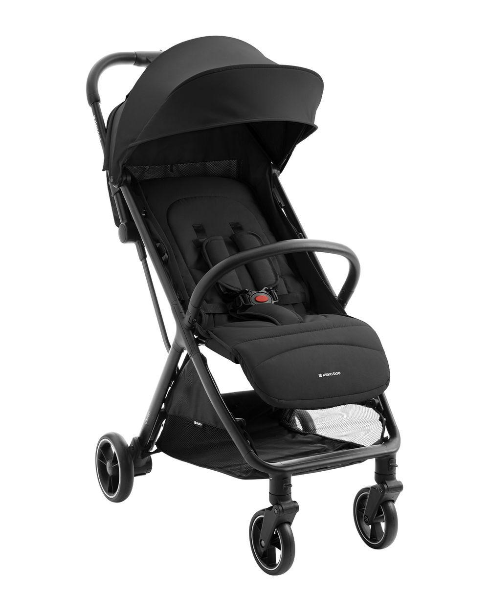 BUGGY Lauren schwarz uni verstellbar faltbar Aluminiumrahmen bis 22 kg - Schwarz, Metall (66/53/105cm) - Kikka boo