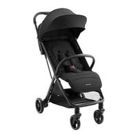 BUGGY Lauren schwarz uni verstellbar faltbar Aluminiumrahmen bis 22 kg - Schwarz, Metall (66/53/105cm) - Kikka boo