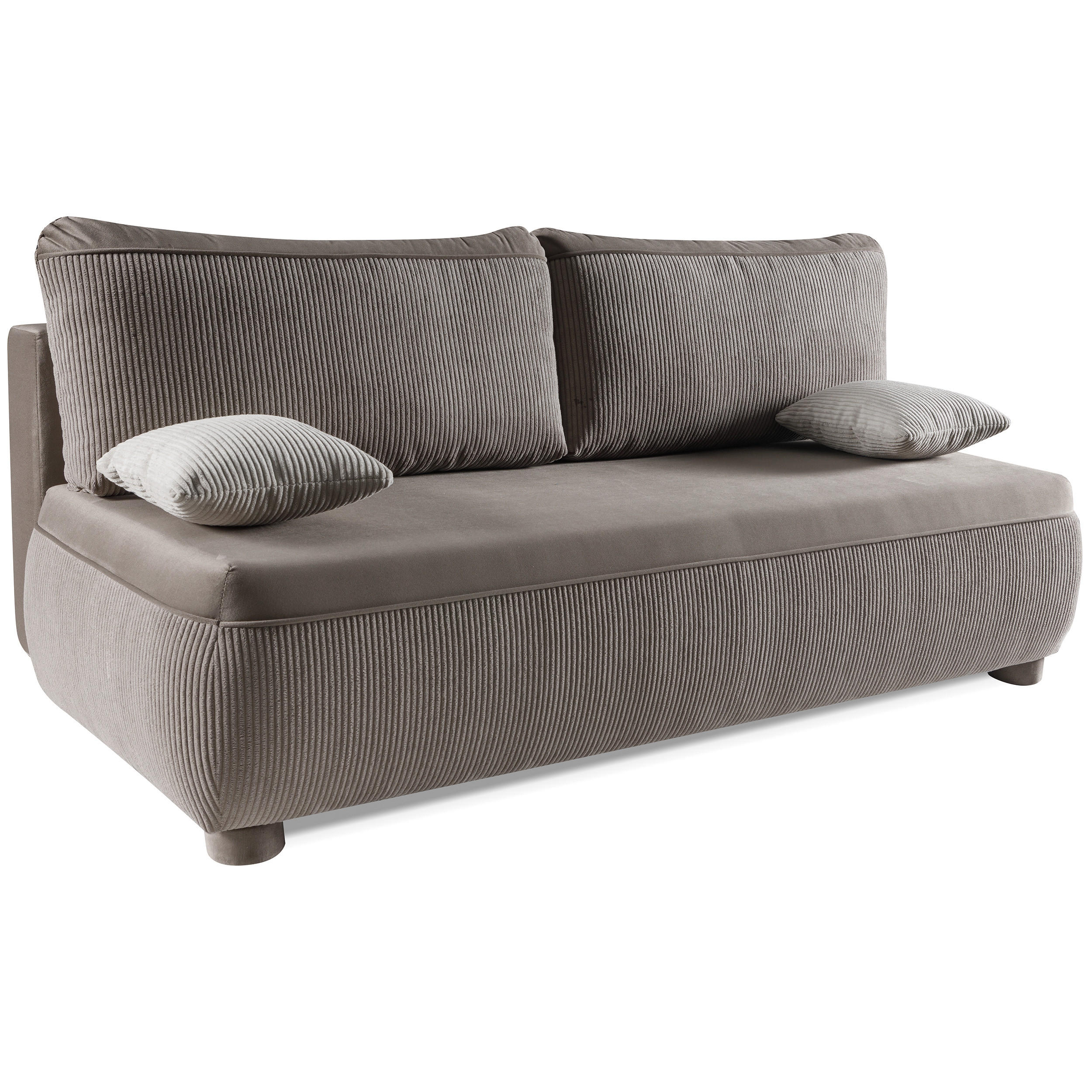 SCHLAFSOFA Aida 3-Sitzer mit Schlaffunktion, Braun - Braun, Textil (211/88/93cm) - Beautysofa