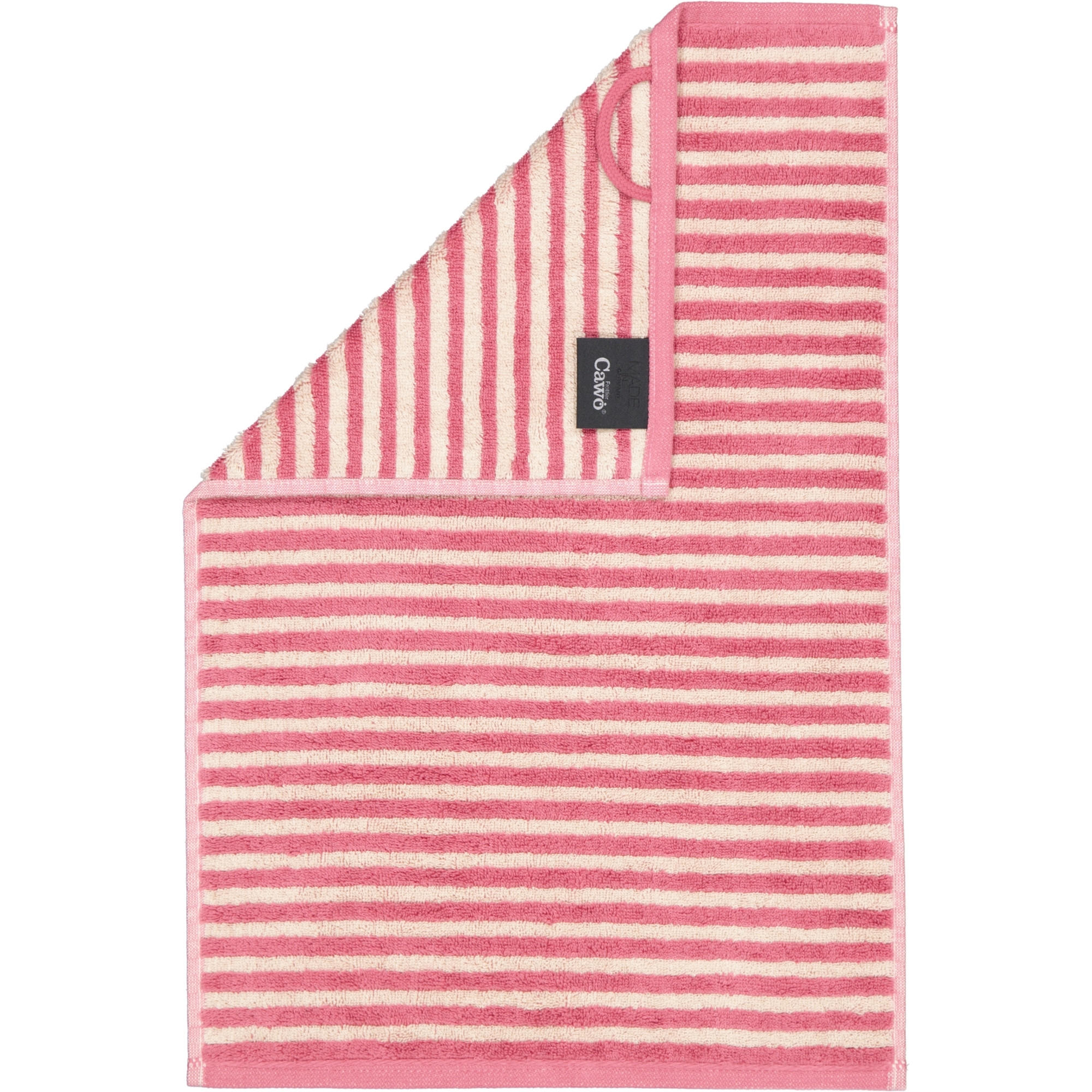 GÄSTETUCH LINES RINGEL 6255 BEERE - 23 - Rosa, Textil (30/50cm) - Cawoe