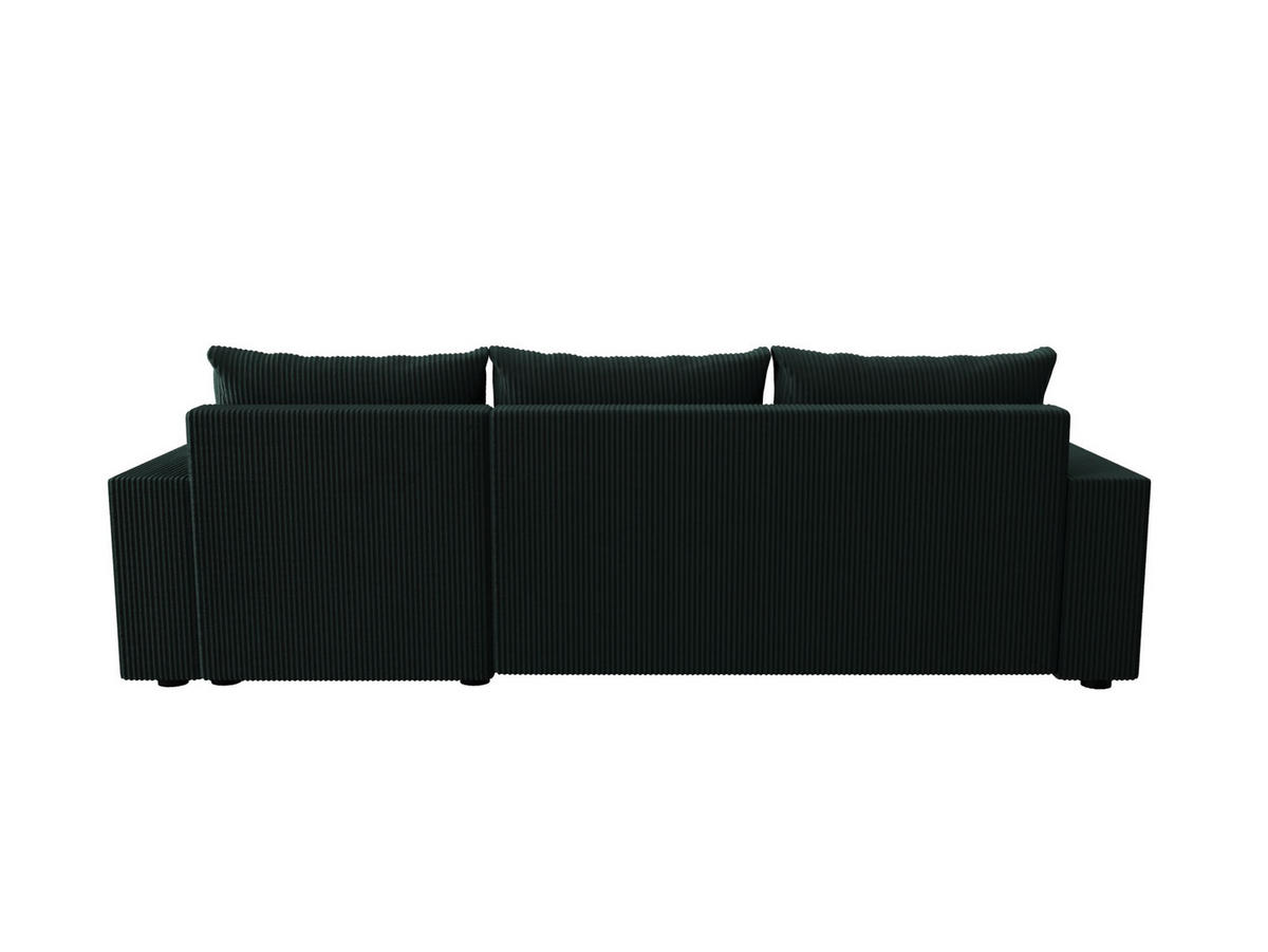 ECKSOFA HEWLET L BIS Zoom 10 Rechts mit Schlaffunktion - Dunkelgrün, Textil (240/140cm) - Bedante