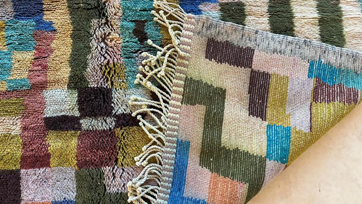 BERBERTEPPICH aus Marokko farbig 140x 200 cm - Multicolor, Naturmaterialien (140/200cm) - AFK Living