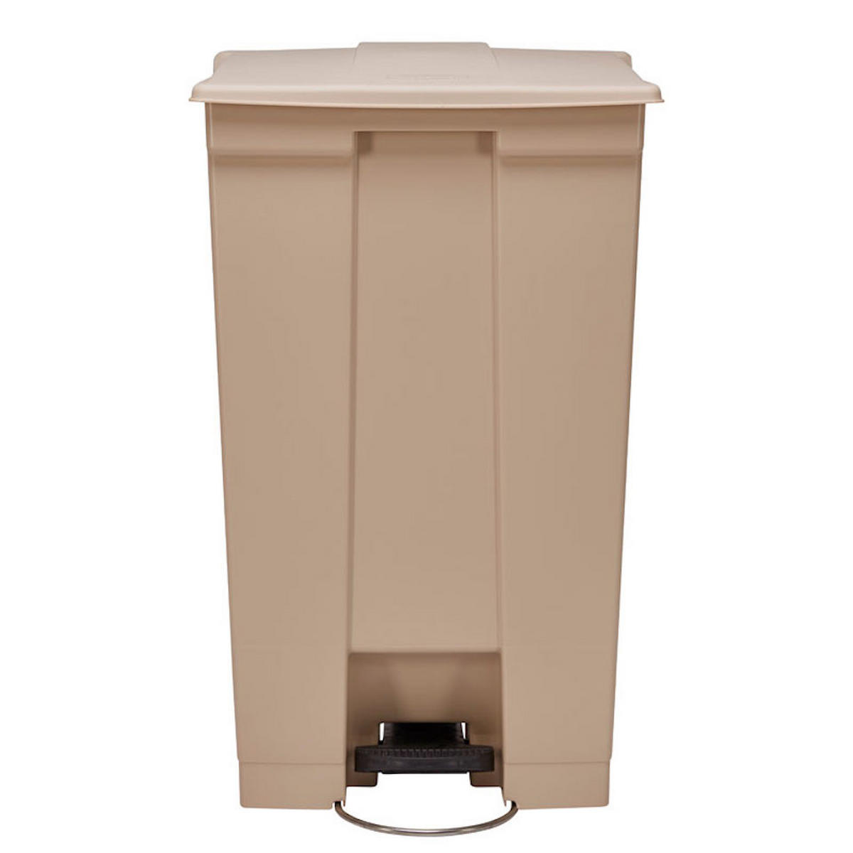 MÜLLEIMER Robuster Pedaleimer 87 Liter 82,6 x 41 x 50,2 cm Aus Konformen Polyethylen Beige - Beige, Metall (41/82.6/50.2cm) - PROREGAL