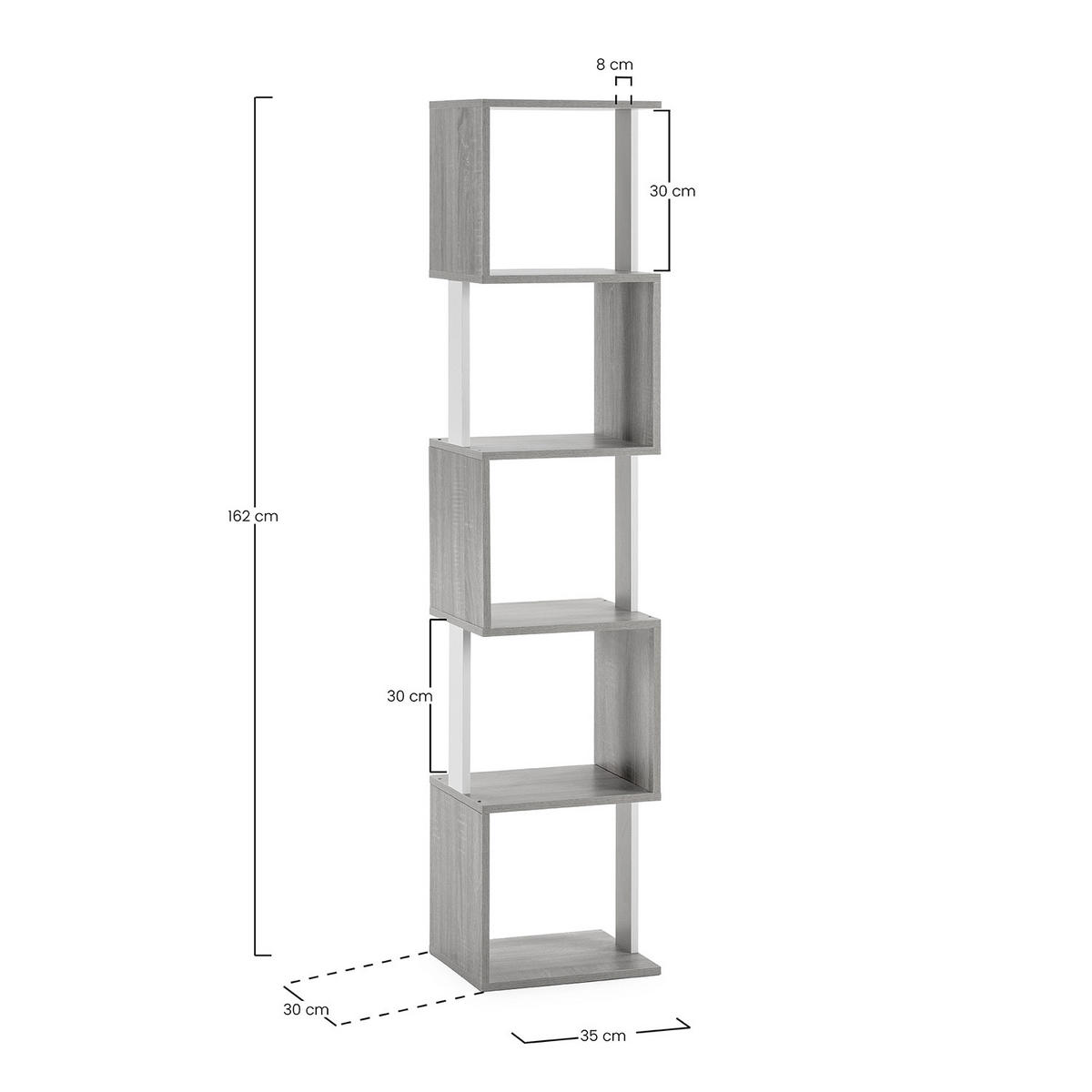 REGAL Maldivas 5 fächern weiß - Weiß, Holzwerkstoff (35/161/30cm) - VS Venta-stock
