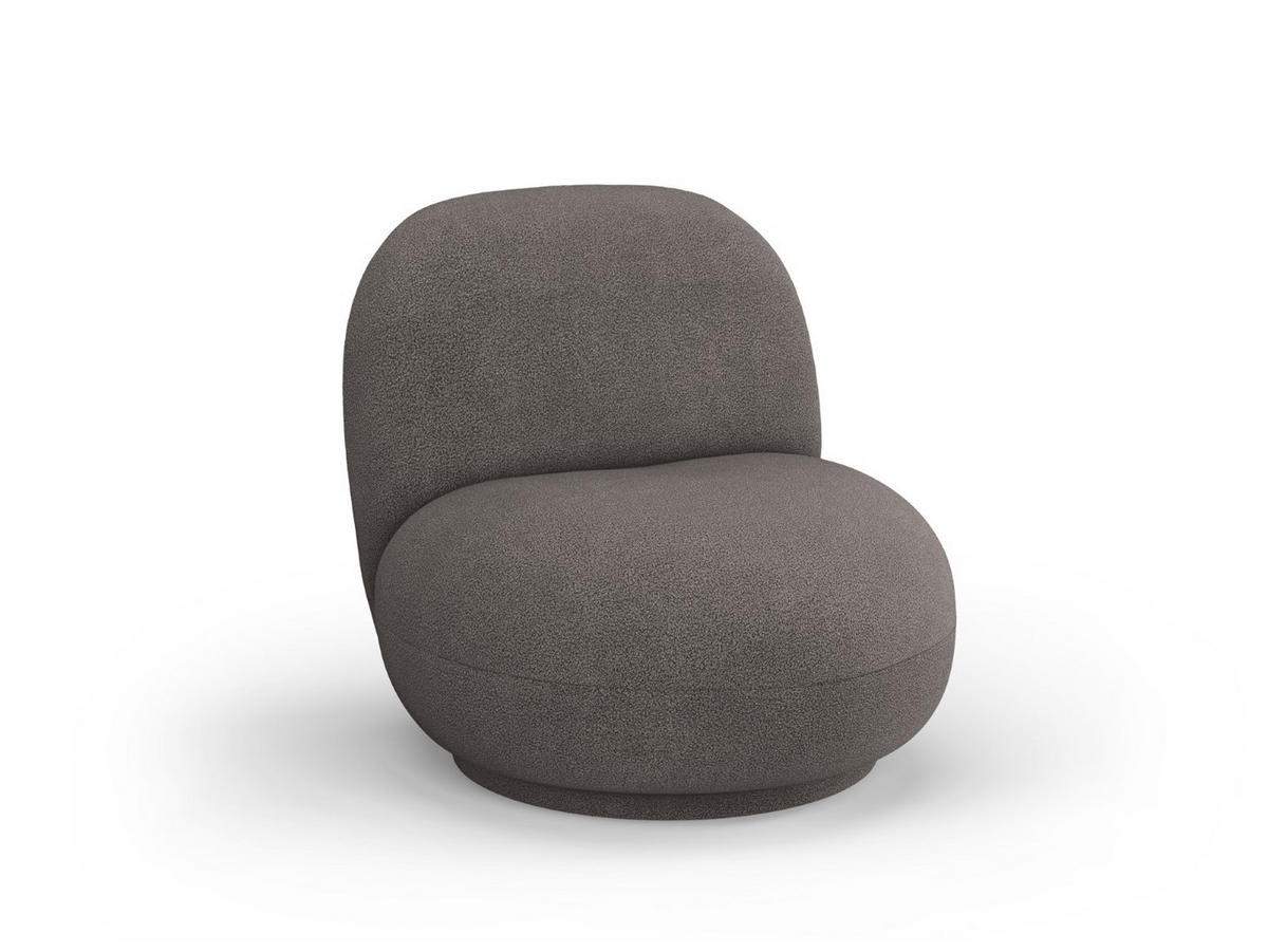 DREHSESSEL Chuck aus Boucle grau - Grau, Textil (77/80/78cm) - Micadoni