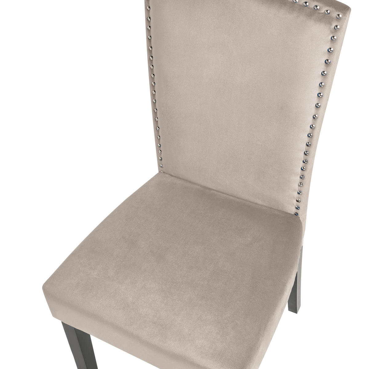 JÍDELNÍ ŽIDLE sada 2 ks Sametová látka Šedá Piseco - šedá, dřevo/textil (48/97/62cm) - Beliani