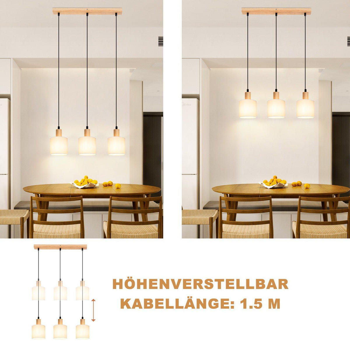 PENDELLEUCHTE Cordelia 47/2.5/173 cm - Weiß, Metall (47/2.5/173cm) - ZMH