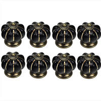 SCHRANKKNOPF Keramik Orange 8er-Set - Multicolor, Keramik (3.8/3.8/4.1cm)