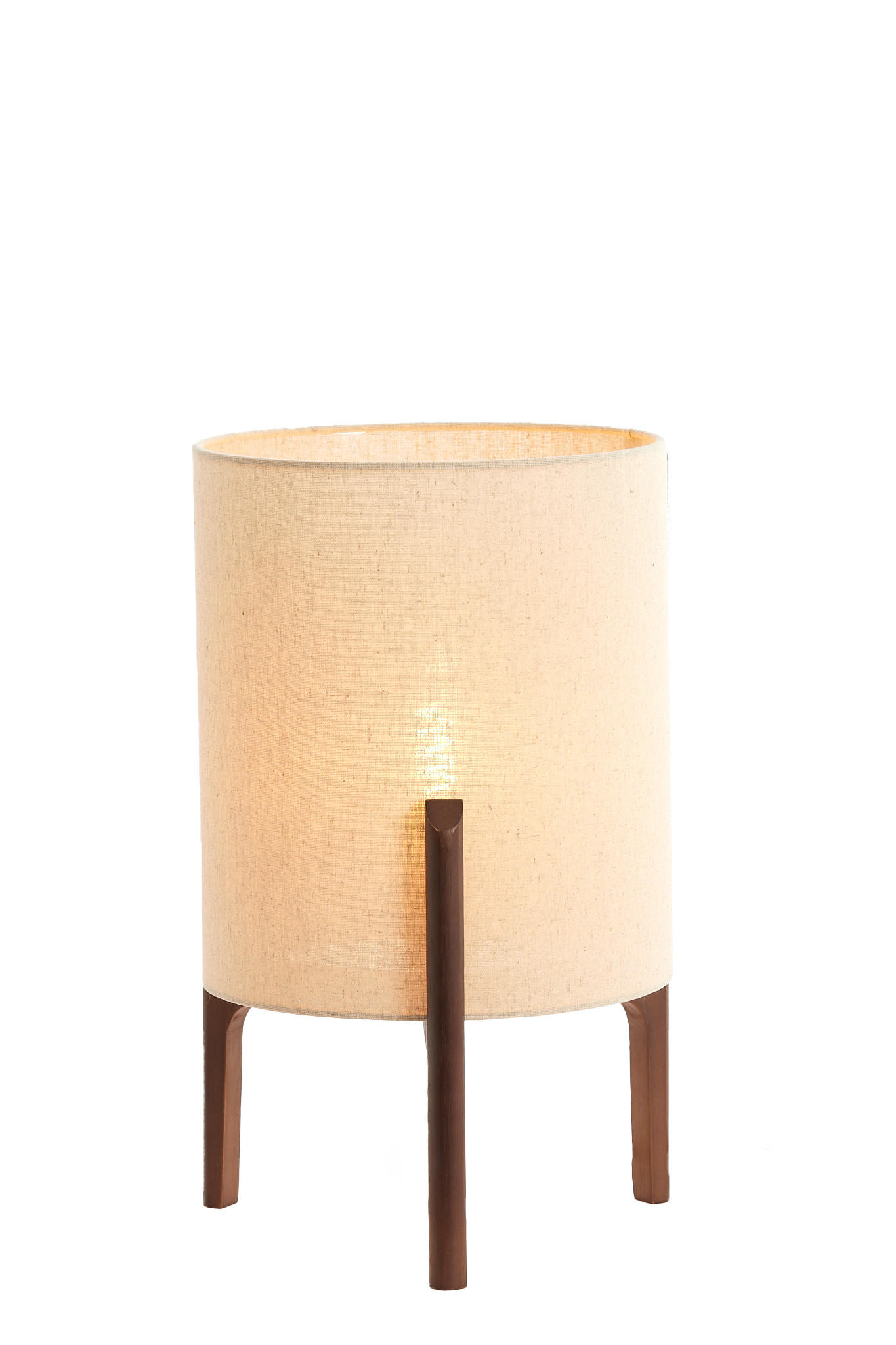 TISCHLAMPE Litto Braun Ø28/44 cm - Dunkelbraun, Holz (28/28/44cm) - Light & Living