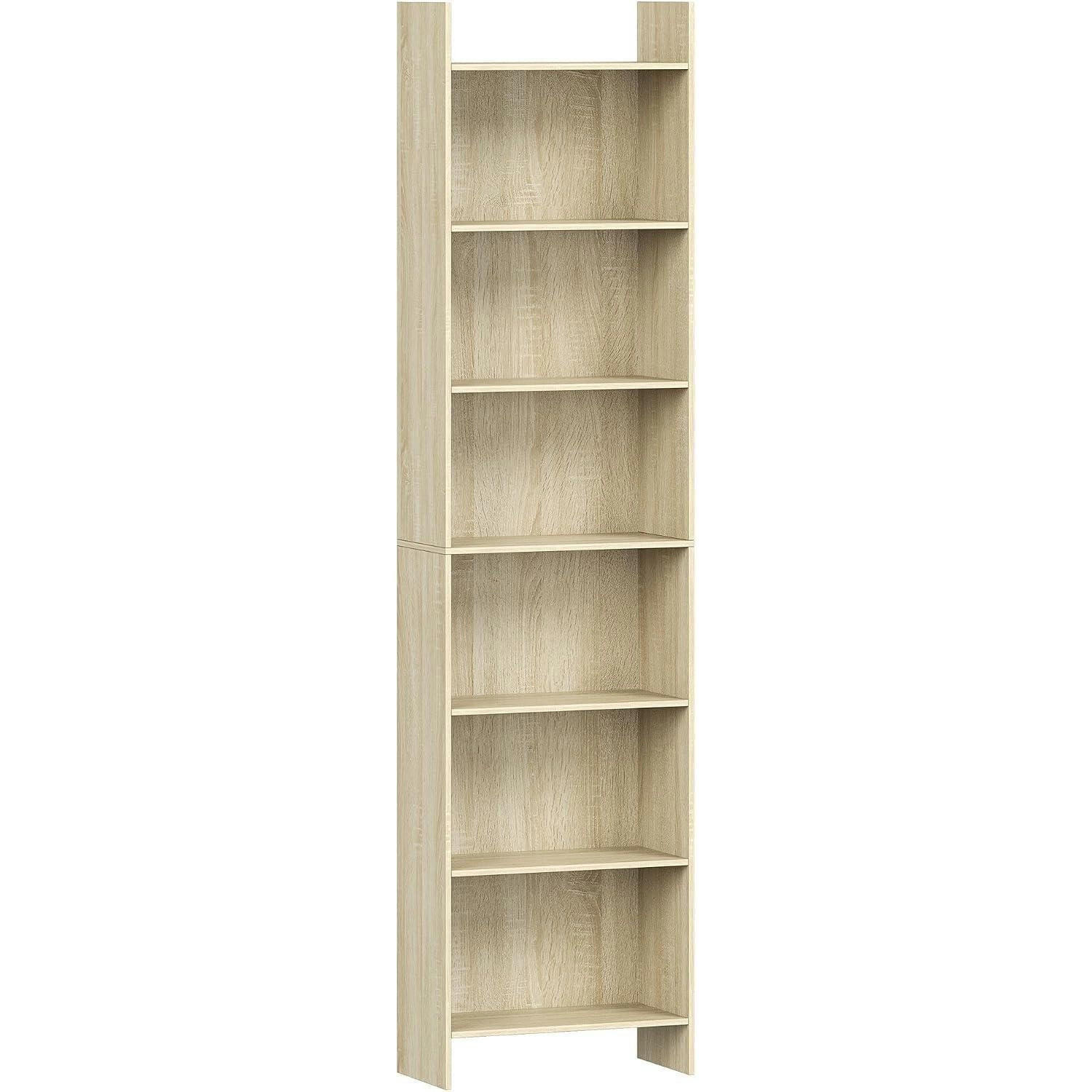 BÜCHERREGAL Standregal 7 Fächer Eichenbeige 24 x 48 x 197,4 cm - Beige, Holzwerkstoff (48/197.4/24cm)