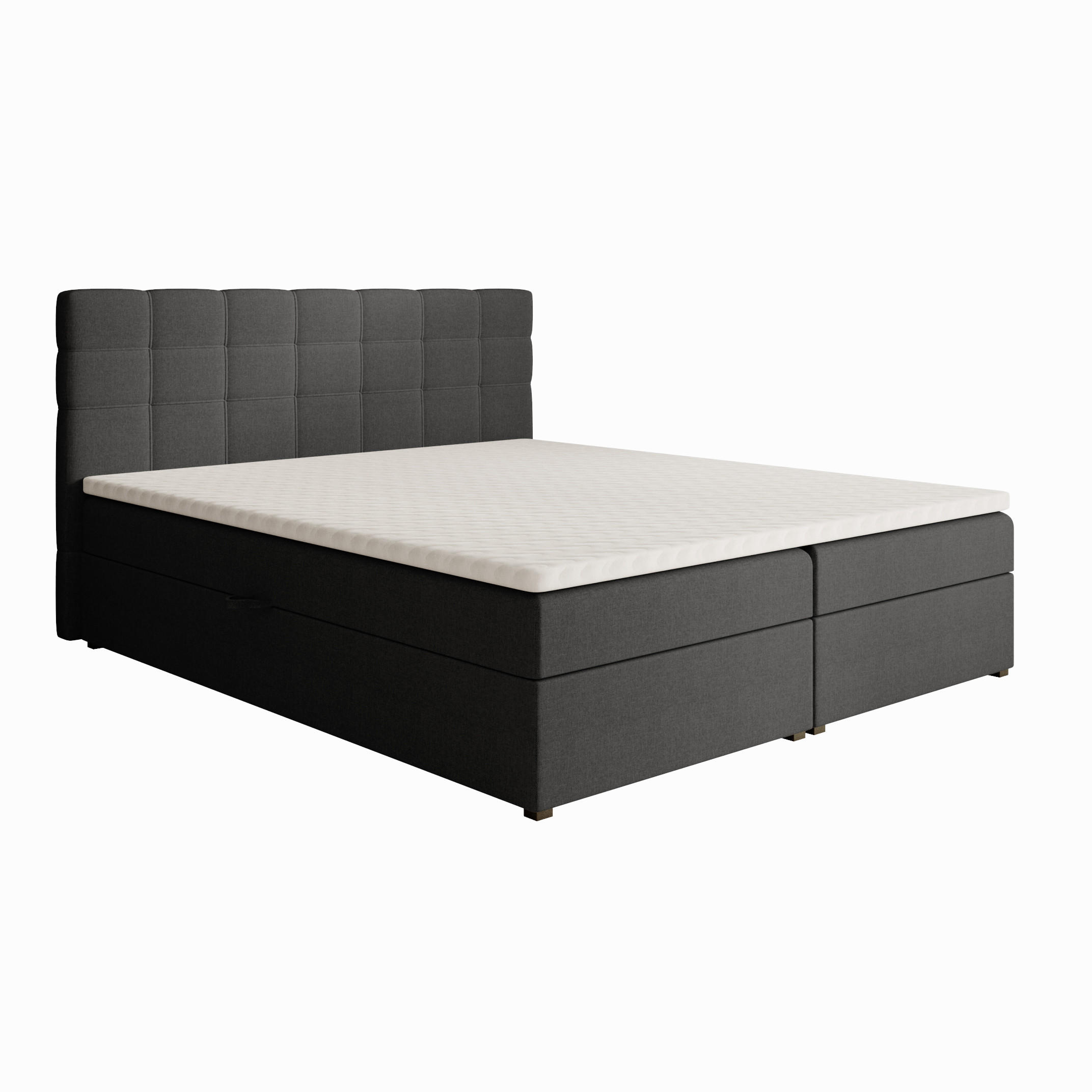 POLSTERBETT Topiq 184/203/103 schwarz - Schwarz, Holzwerkstoff/Textil (180/200cm) - Beautysofa