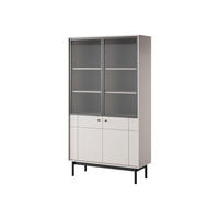 VITRINE JAPANDI Beige 104x39x185 cm - Beige, Holzwerkstoff (104/185/39cm) - FURNLUX