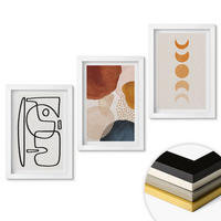 WANDBILDER 3er-Set - 20x30 cm Weißer Rahmen - Abstrakte Farbdekorationen - Weiß, Kunststoff (20/30cm) - ArtPrintCave