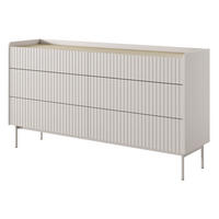 SIDEBOARD LIVELLO 153/82/38 cm mit 6 Schubladen Beige - Beige, Holzwerkstoff (153/82/38cm) - MASSENO