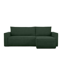 UNIVERSAL-ECKSOFA NAPI II mit Schlaffunktion, grün - Grün, Textil (246/148cm) - KONSIMO®