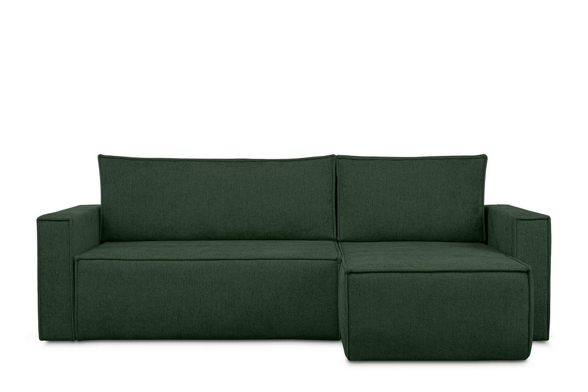UNIVERSAL-ECKSOFA NAPI II mit Schlaffunktion, grün - Grün, Textil (246/148cm) - KONSIMO®