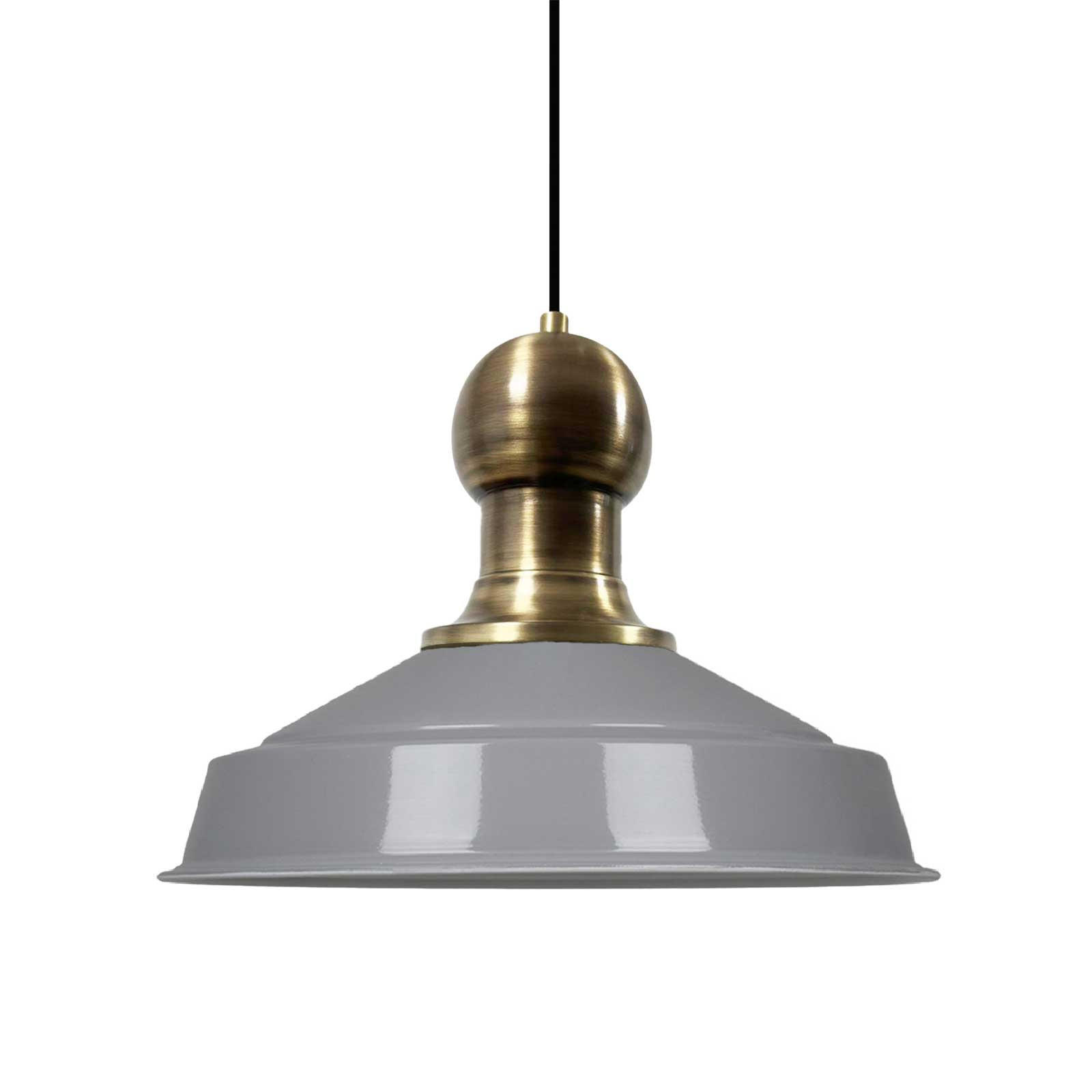 PENDELLEUCHTE Hängelampe Asletl 41/35 cm - Grau, Metall (35/41/35cm) - Bamyum