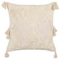 DEKOKISSEN Hellbeige 45/45 cm Avium - Beige, Naturmaterialen/Textil (45/45cm) - Beliani