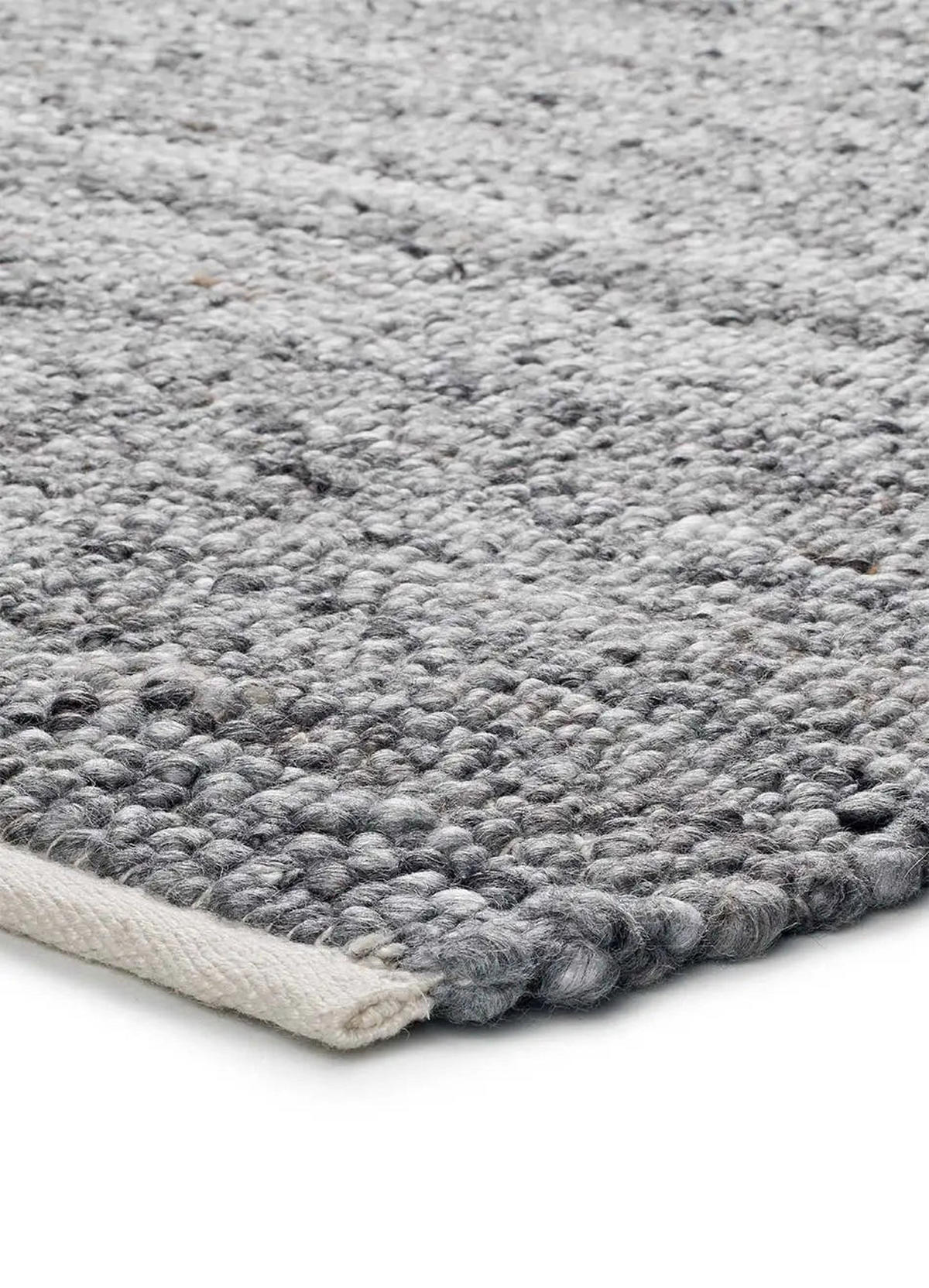 HANDWEBTEPPICH Grau Cinder 60/110 cm - Grau, Textil (60/110cm) - Atticgo