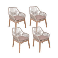 GARTENSTUHL 4er Set Marcus Beige Gartenstühle - Beige, Holz (62/84/68cm) - DELUKE