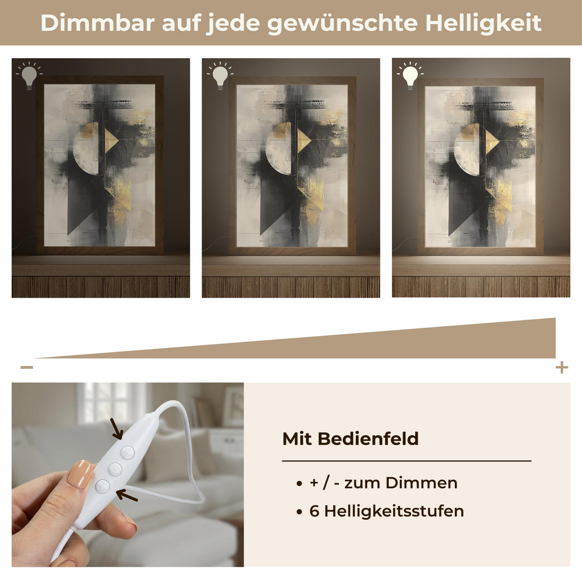 NÁSTĚNNÁ LAMPA Abstraktní - černá - barva - moderní 20x30 cm - šedá, kompozitní dřevo (20/30/8cm) - OnlyWow