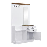 GARDEROBENSET Spiegel Haken Schubladen Schirmständer - Weiß, Holzwerkstoff (38/191/110.5cm) - FLIEKS