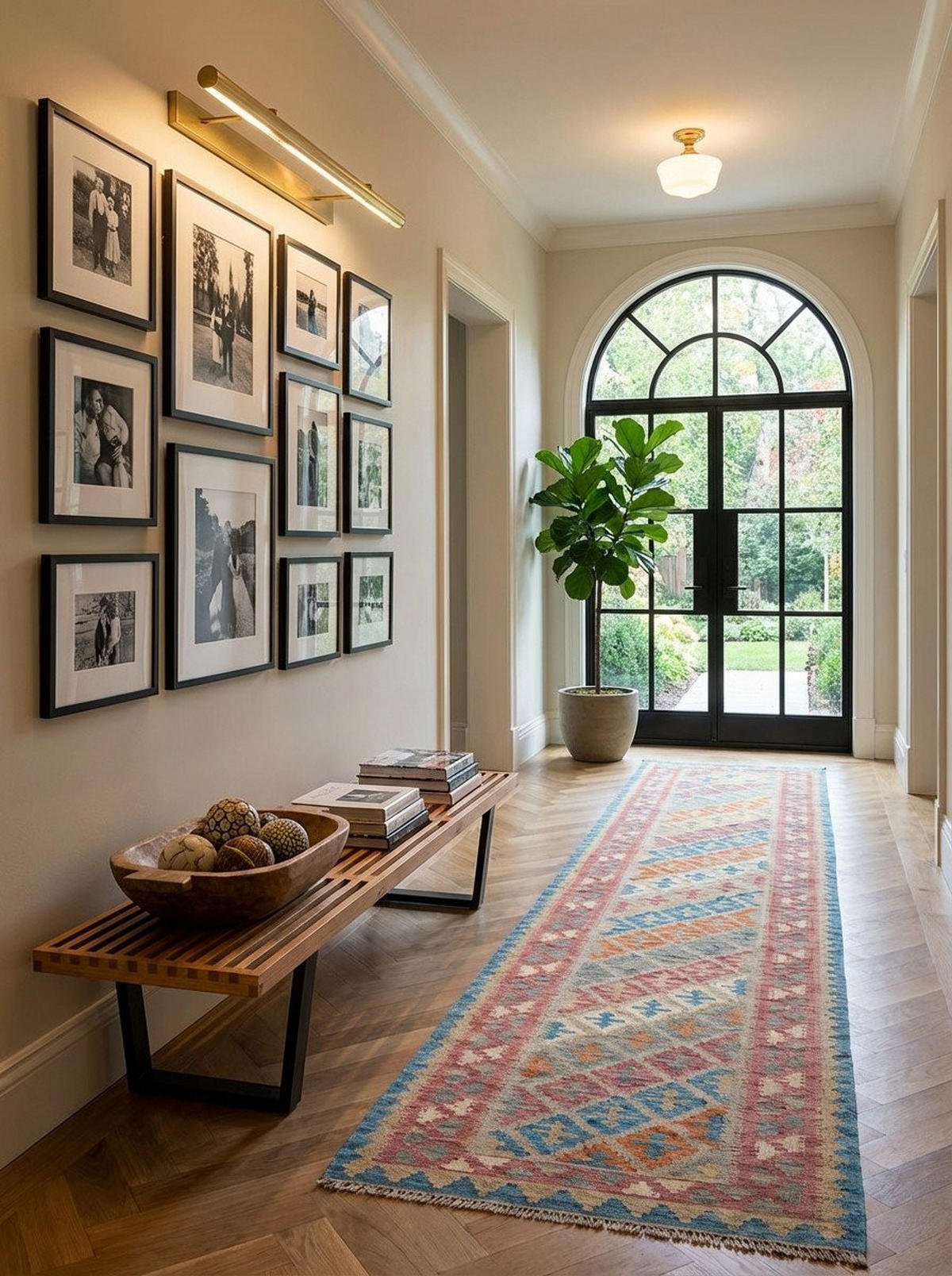 HANDWEBTEPPICH Kelim Gashgai Grau 419/84 cm Schurwolle - Grau, Textil (84/419cm) - Looma