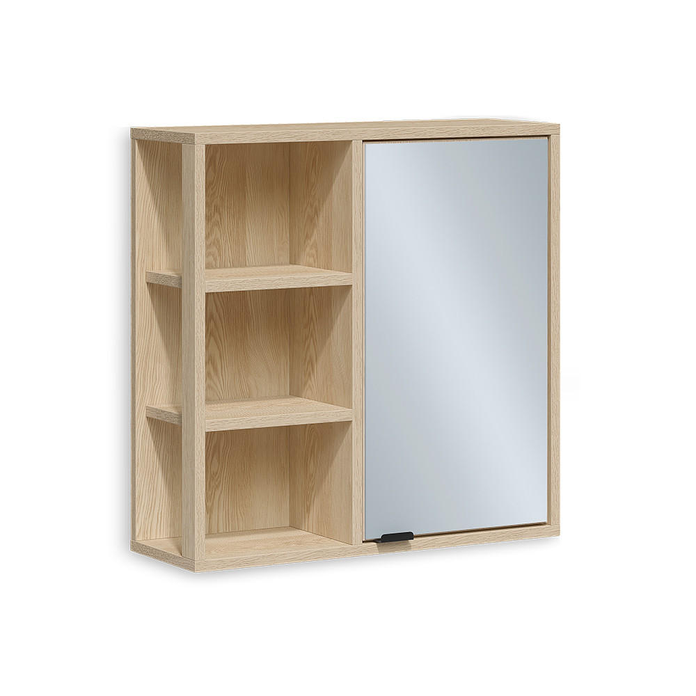 BADSPIEGELSCHRANK Arven, Eiche, 60 x 60 cm - Eichefarben, Holzwerkstoff (60/60/20cm) - Vicco