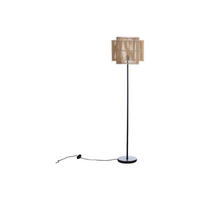 STEHLAMPE - 40 cm x 40 cm - holz - schwarz, naturfarben hell Parana - Schwarz/Naturfarben, Holz/Metall (40/40/157.5cm) - Vente-Unique