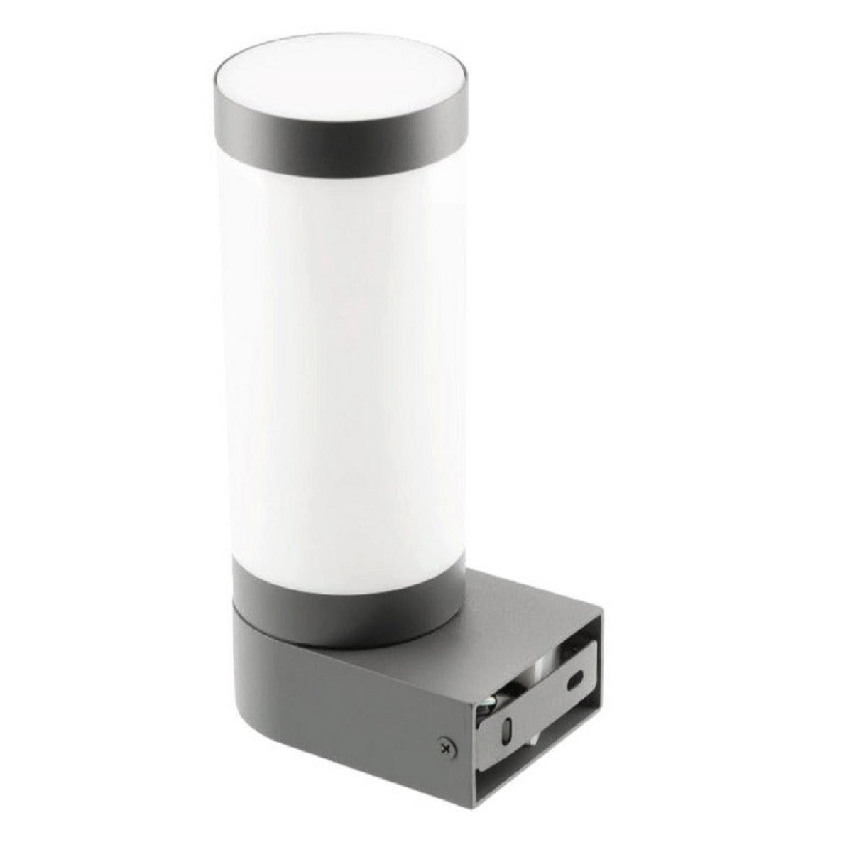 AUSSENWANDLEUCHTE Anthrazit Dunkelgrau E27 Opal Diffusor IP44 - Dunkelgrau/Anthrazit, Metall (8/22/12cm) - CGC Europe