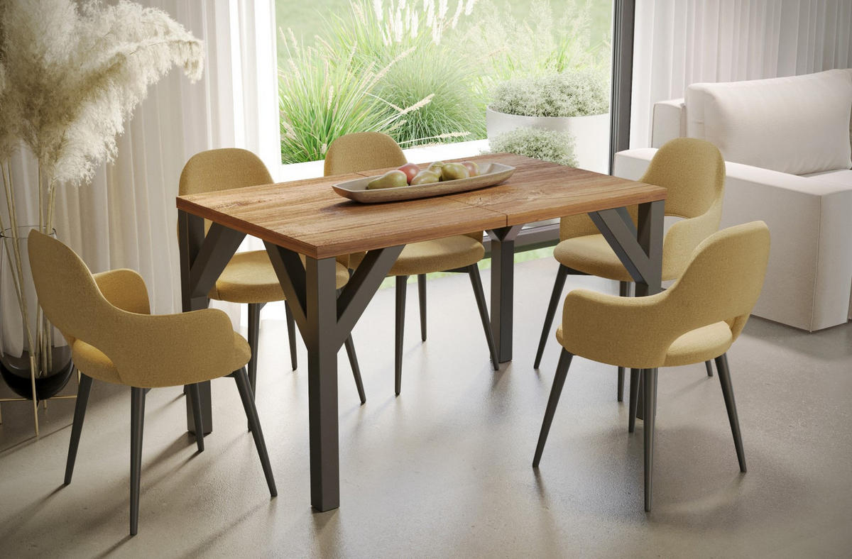 ESSTISCH Baltika ausziehbar bis 185 cm - Eiche San Remo, Holzwerkstoff (130/90/75cm) - Endo-Moebel