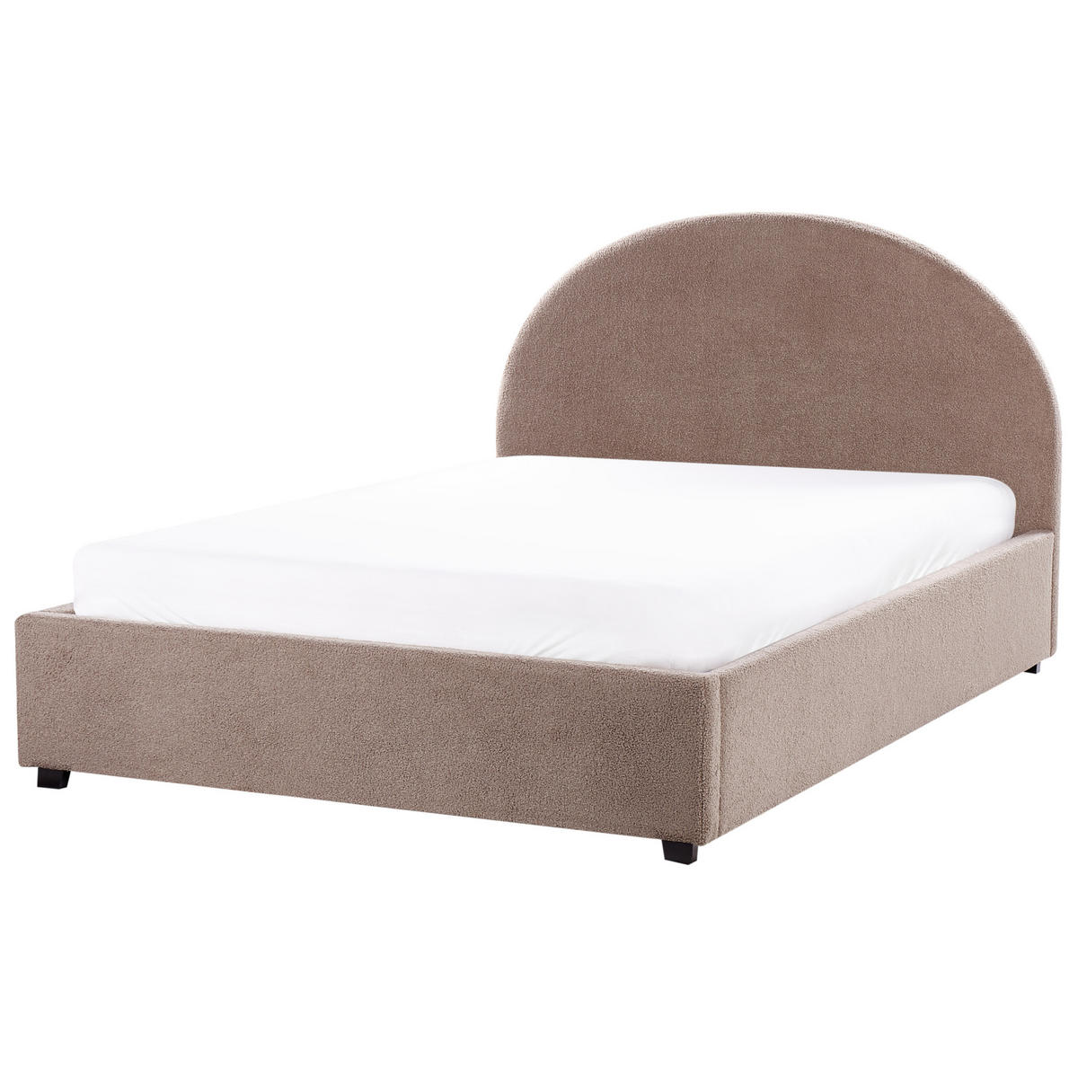 BETT mit Stauraum 140x200 cm Beige Vaucluse - Taupe, Textil (140/200cm) - Beliani