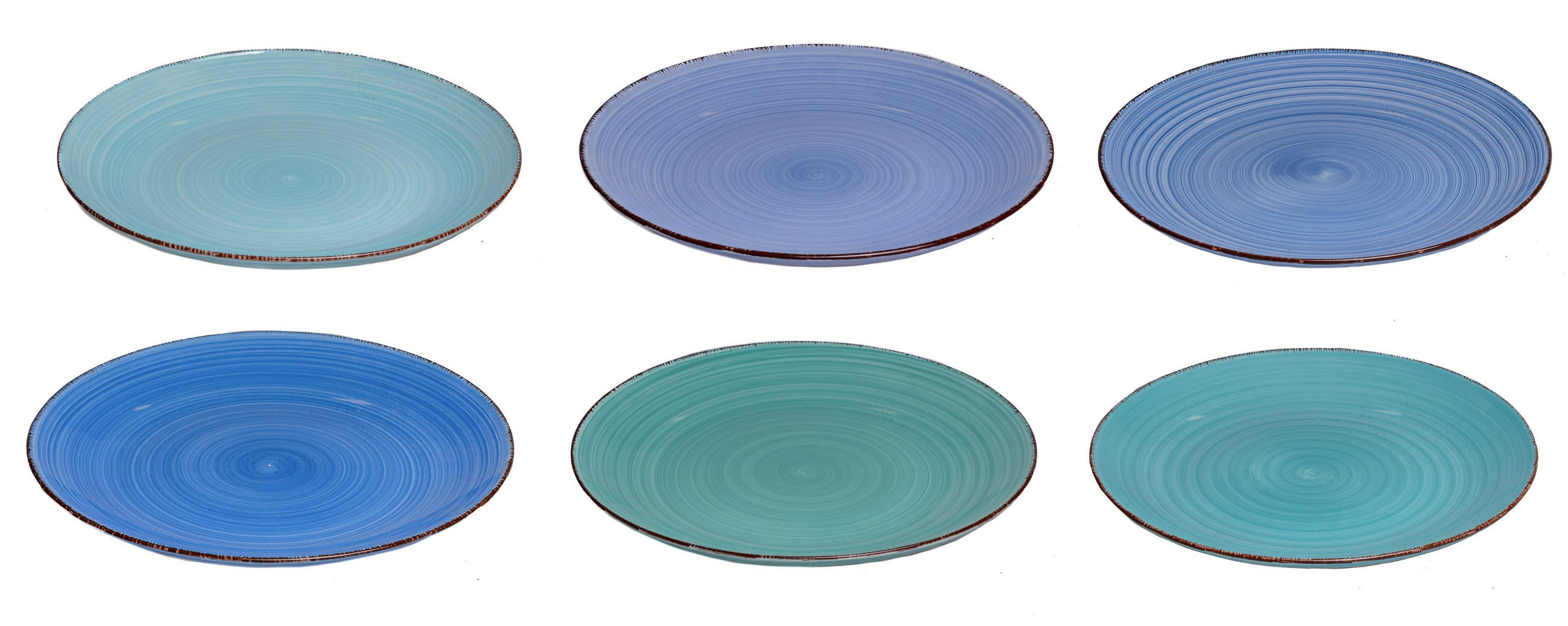 COOKINGLIFE Speiseteller Delice Blau ø 26,5 cm - 6 Stück - Blau, Keramik (26.5cm) - Cookinglife