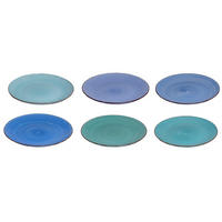 COOKINGLIFE Speiseteller Delice Blau ø 26,5 cm - 6 Stück - Blau, Keramik (26.5cm) - Cookinglife