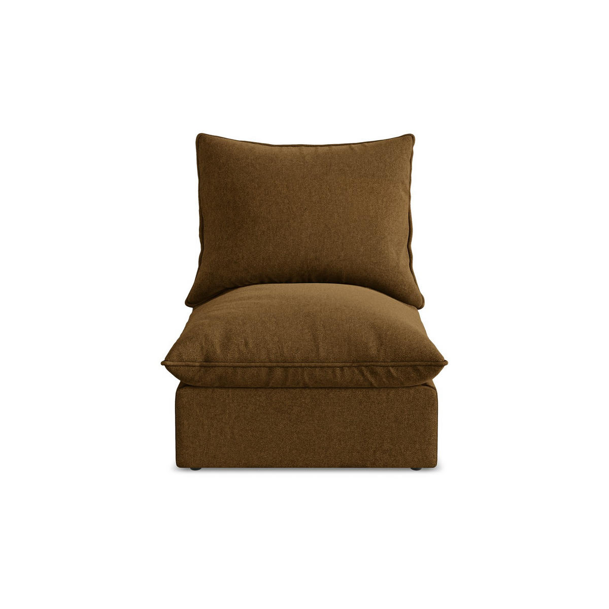 SOFAELEMENT Samt Stoff Gelb - Currygelb/Schwarz, Holzwerkstoff/Kunststoff (75/77/90cm) - LaMiaSofa