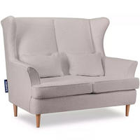DOPPELSESSEL STRALIS Klassische Stil, hellbeige - Beige, Textil (136/106/96cm) - KONSIMO®
