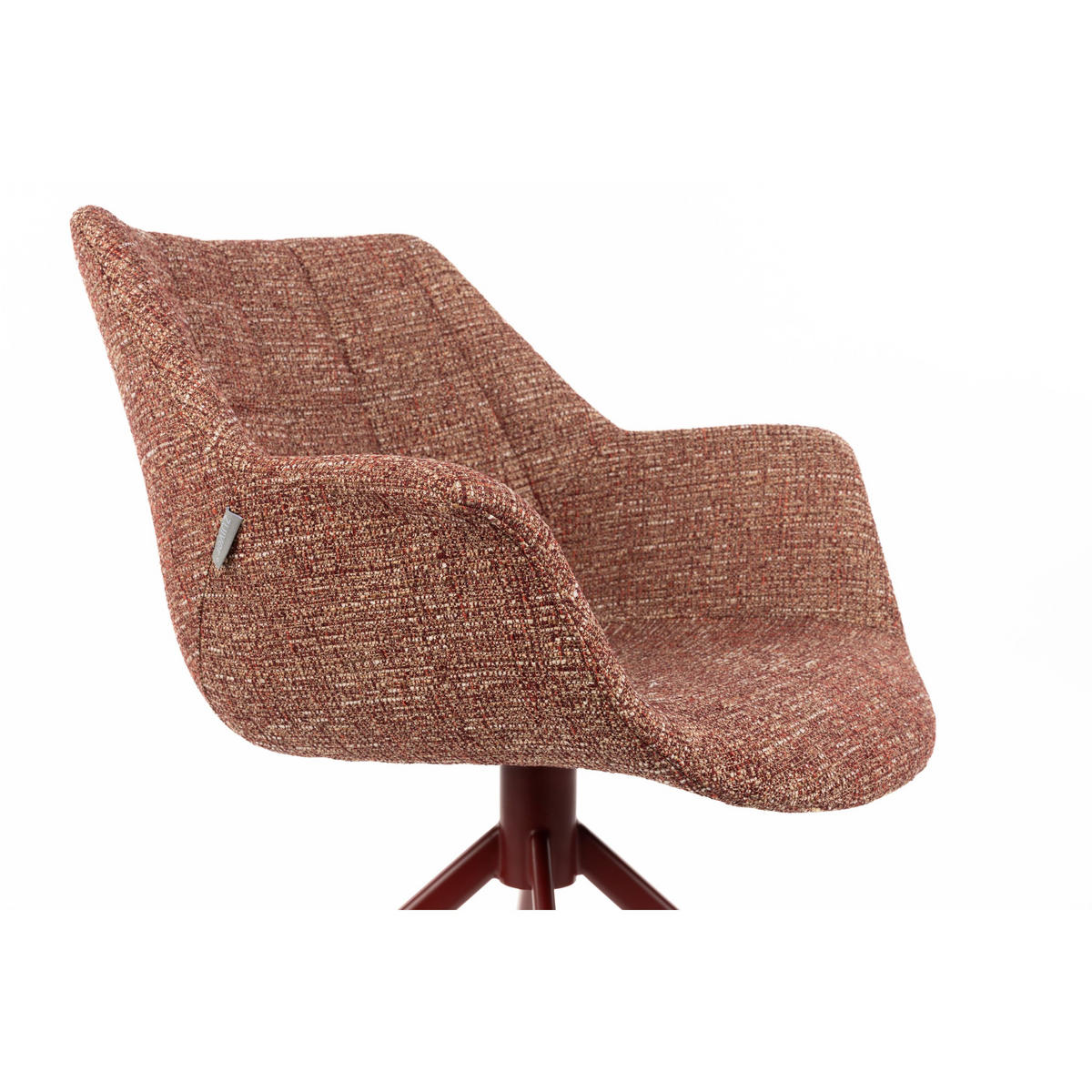 ESSZIMMERSTUHL Doulton Rot - 2 er Set - Rot, Textil (67/80/61cm) - Zuiver