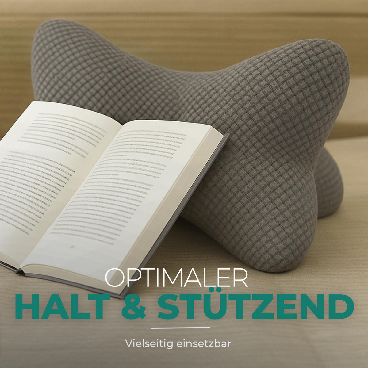LESEKNOCHEN 18x35 cm Anthrazit - Anthrazit, Textil (18/35cm) - Bestlivings