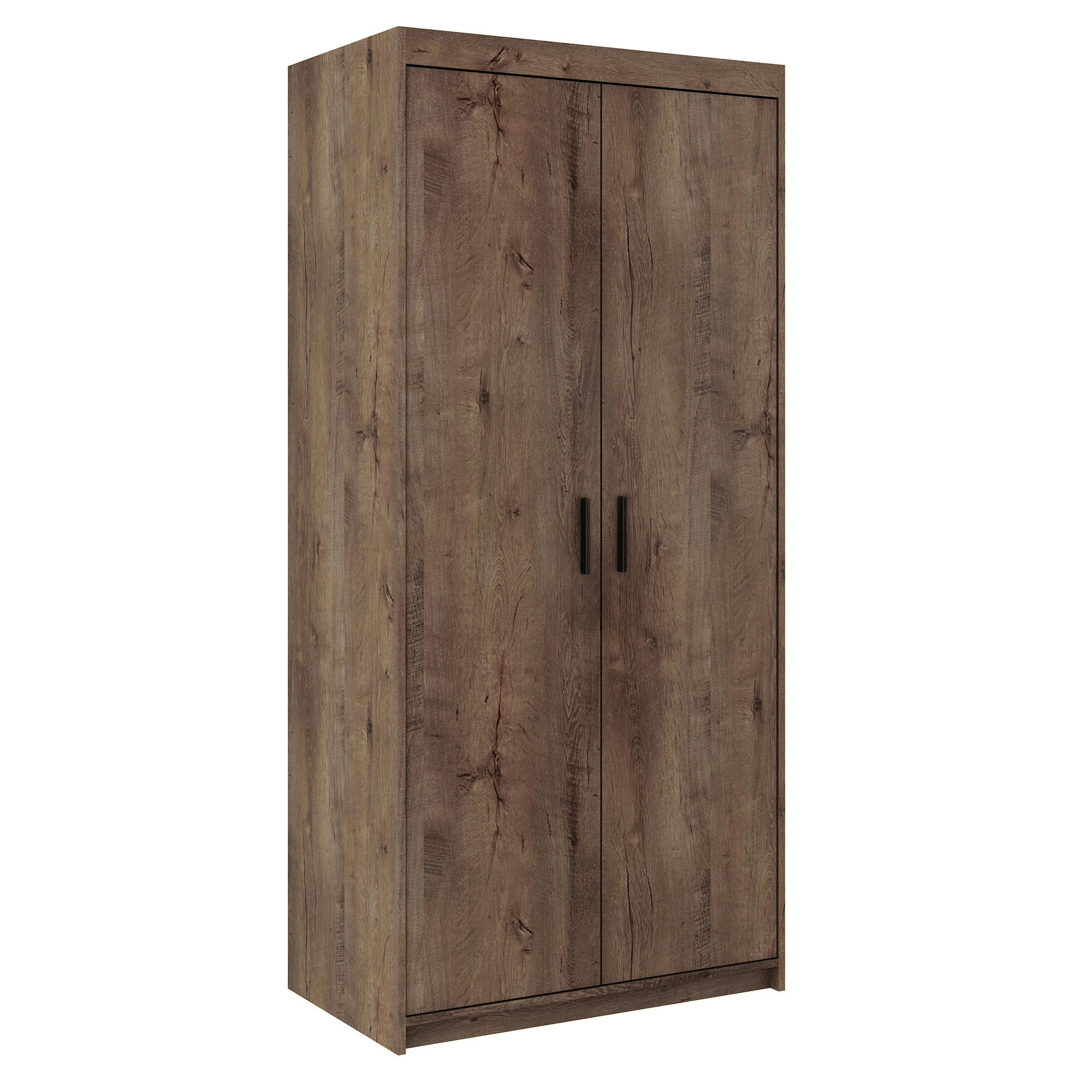 DREHTÜRENSCHRANK ELENORA 89,7/190,5/53cm 2-türig Braun - Braun, Holzwerkstoff (89.7/190.5/53cm) - MASSENO