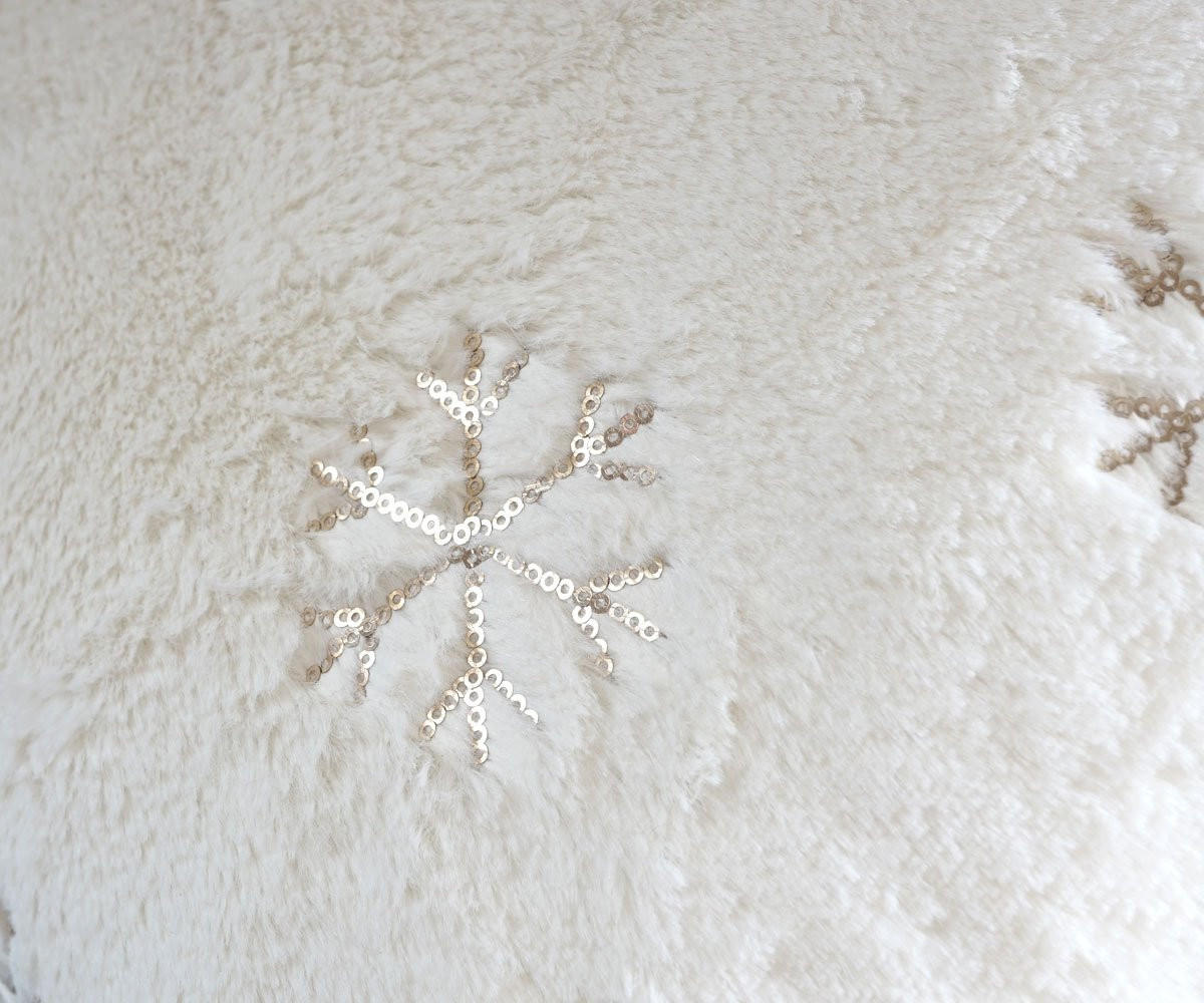 WOHNDECKE + DEKO-KISSEN SCHNEE 2-TLG. Weiß - Weiß, Textil (150/120cm) - MCW