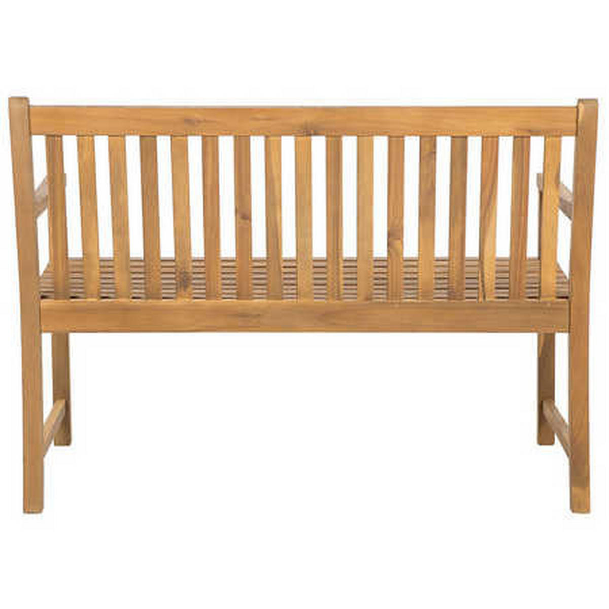 GARTENBANK zertifiziertes Holz hellbraun 120 cm Vivara - Hellbraun, Holz (120/88/61cm) - Beliani