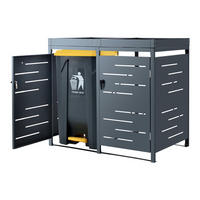 MÜLLTONNENBOX Salching - Anthrazit, Metall (132/122/80cm) - [en.casa]