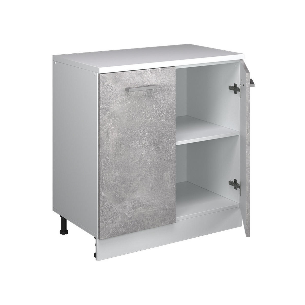 ORMAR ZA POTKROVLJE Rion Beton 80 x 81.6 cm bez kosine s 2 vrata - siva, drvni materijal (80/81.6/46cm) - Vicco