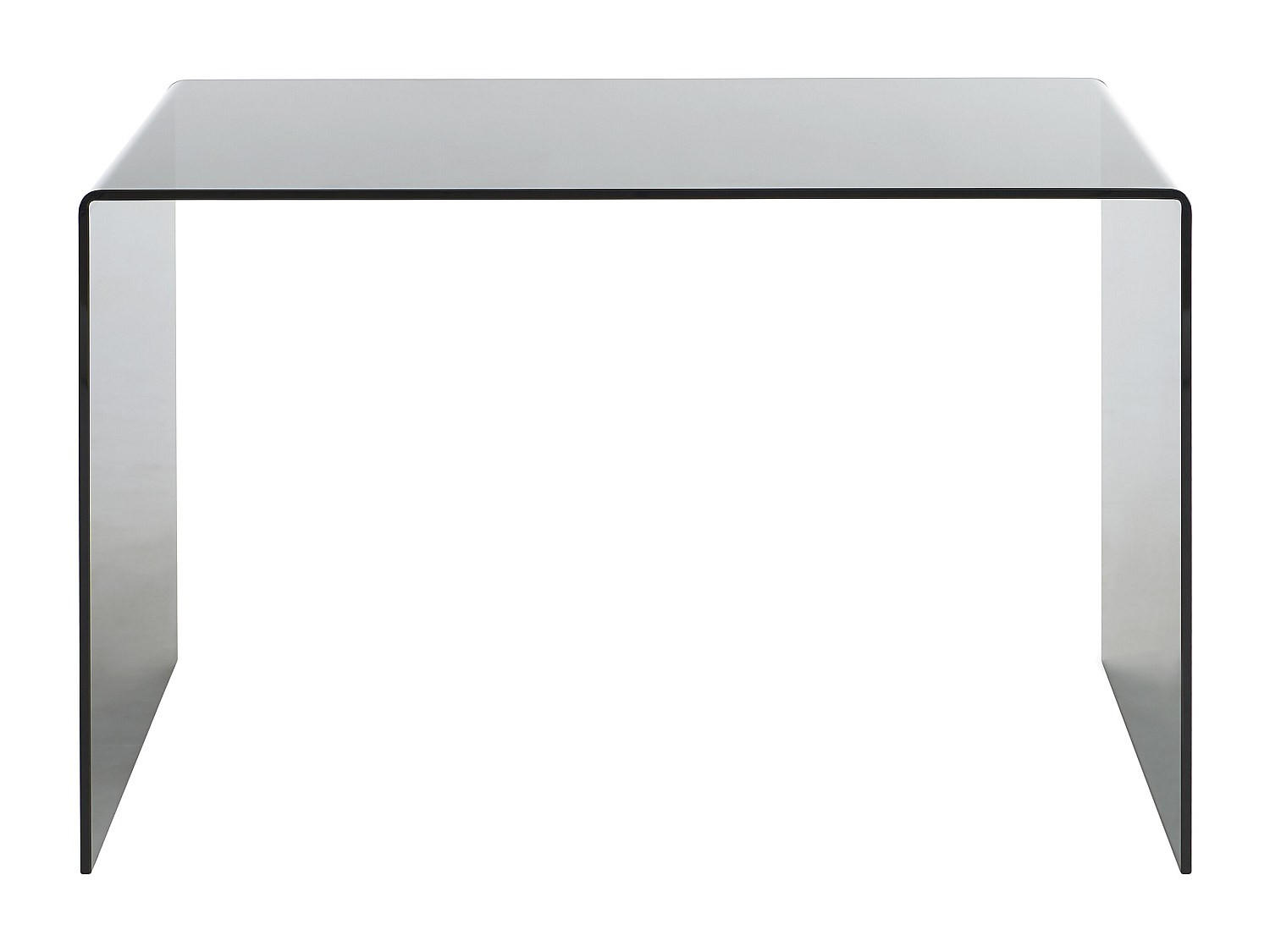 SCHREIBTISCH - 120 cmcm x 70 cmcm - Glas - Transparent, Schwarz - ELSTRON - Transparent/Schwarz, Glas (70/120/75cm) - Vente-Unique