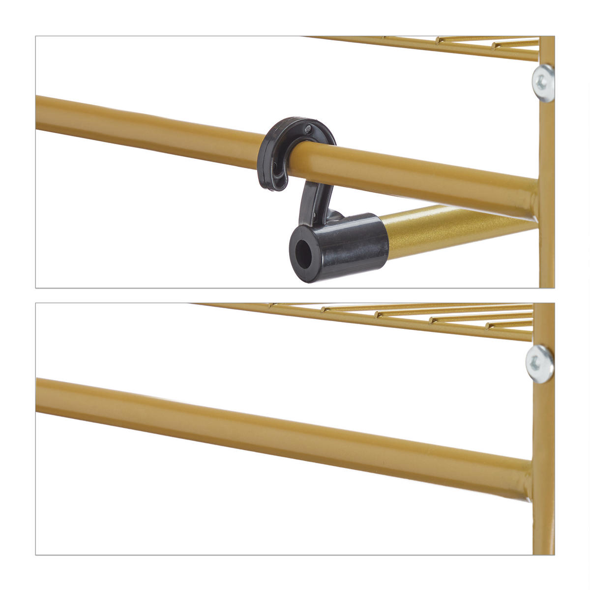 KLEIDERSTÄNDER - Goldfarben, Metall (78/161/36cm) - Relaxdays