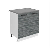 KÜCHENUNTERSCHRANK 80 cm SD, mit Arbeitsplatte, mit 2 Türen, Glamour Wood - Hellgrau, Holz (80/85/51.6cm) - B BELINI GROUP