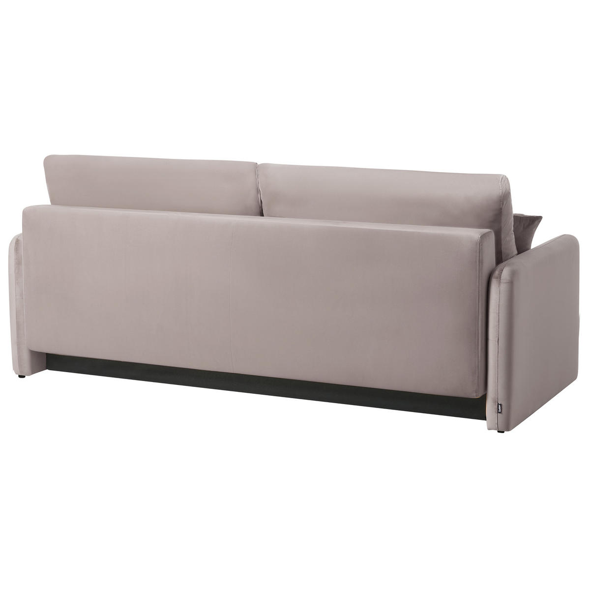 ROZKLÁDACÍ POHOVKA 3-místná Sametová látka Taupe Egge - šedohnědá, textil (220/88/93cm) - Beliani