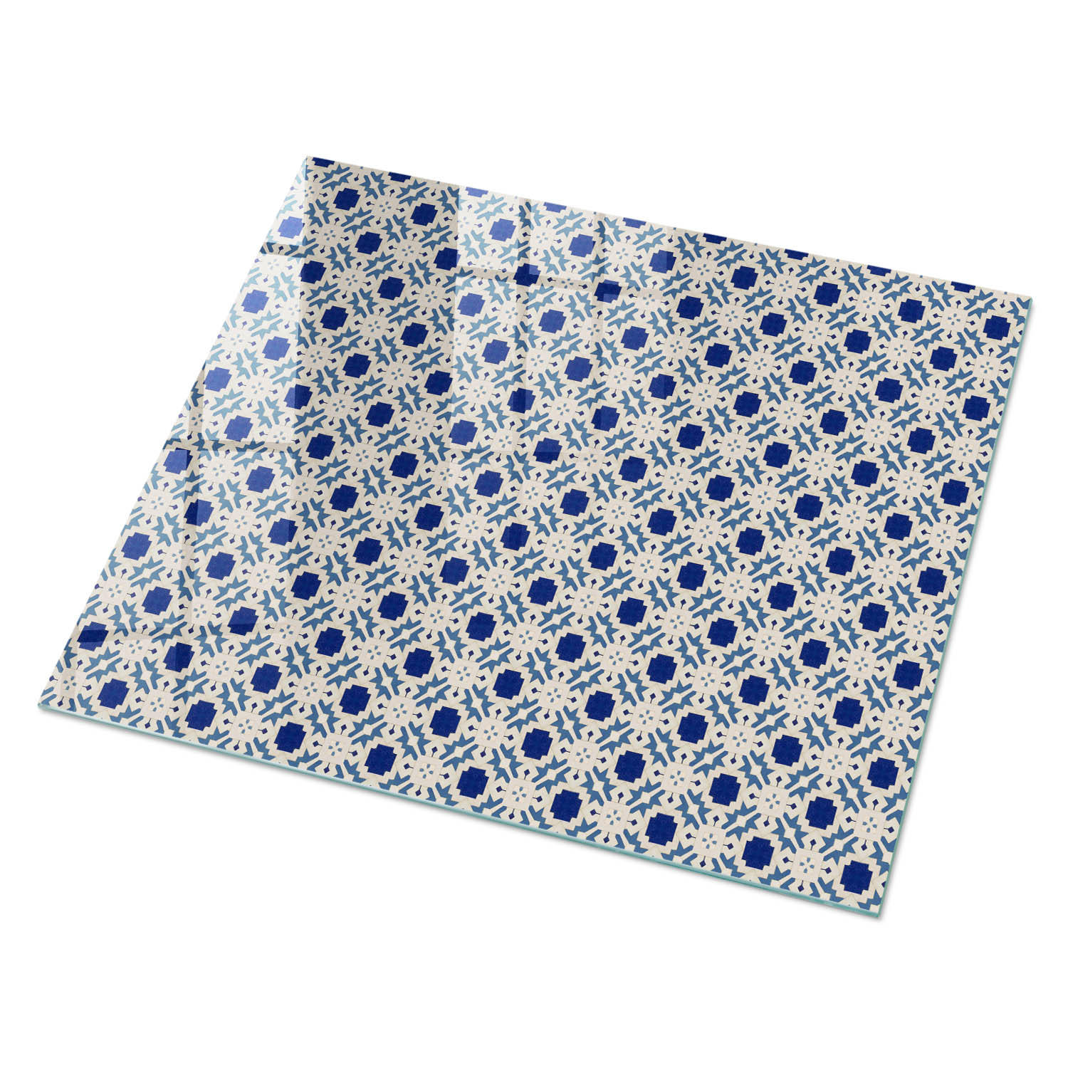 GLASPLATTE 80x60 cm – Geometrisches Mosaik - Grau, Glas (0.4/80/60cm) - ArtPrintCave