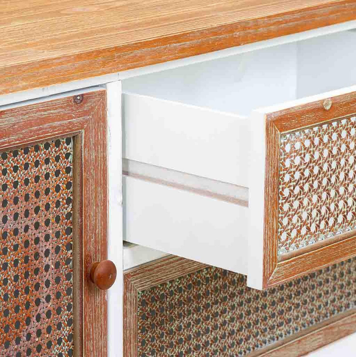 SIDEBOARD aus Holz 122x36x82 cm - Weiß, Holz (122/82/35cm) - Wanderlust